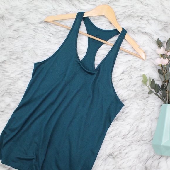 Nike Tops - Nike Dri-Fit Heathered Green Racerback Tank